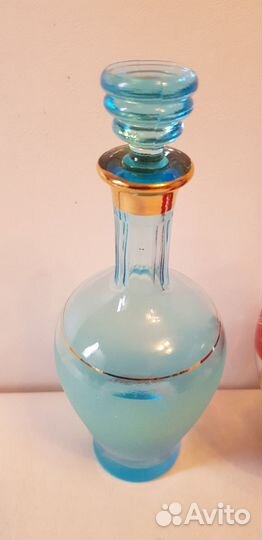 Винтажный Графин кувшин цветное стекло СССР