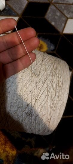 Кардная бобинная пряжа с кашемиром