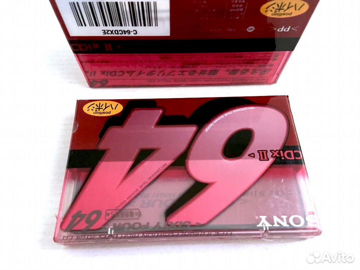 Аудиокассета кассета Sony CDix II 64 - 1997 г