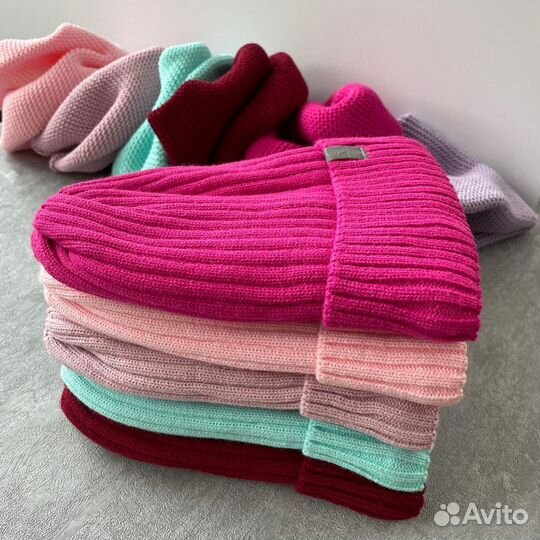 Шапка тыковка трюфель (флисовый подклад)