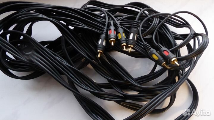 Кабель тюльпан 3RCA - 3 RCA (3 тюльпана) 10 метров