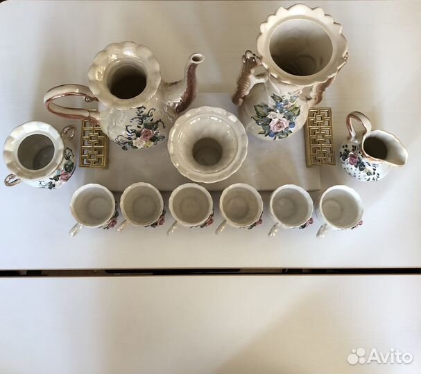 Винтажный перламутровый сервиз