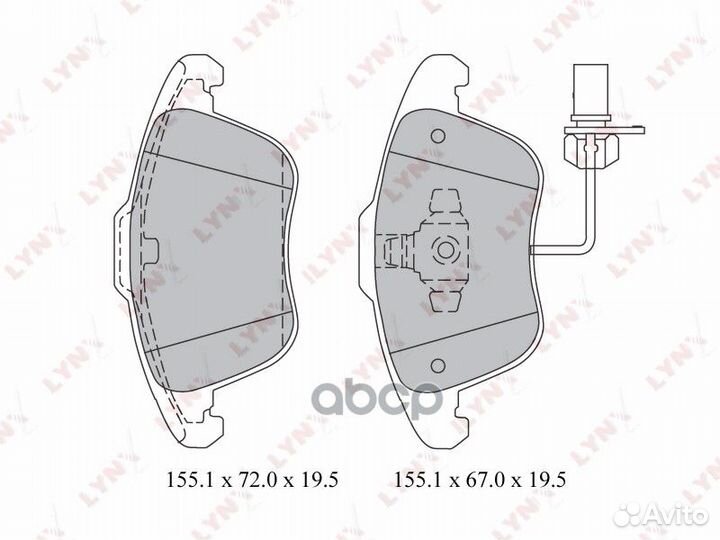 Колодки тормозные дисковые перед BD1220 LYN
