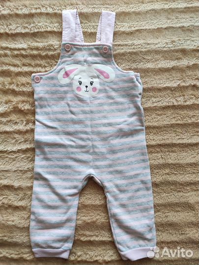 Брюки полукомбинезон для девочки 86