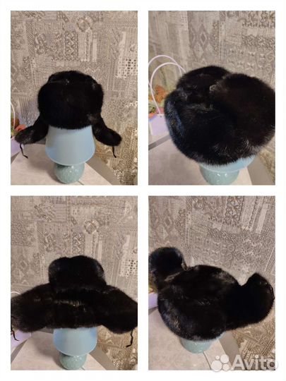 Норковая шапка мужская ушанка