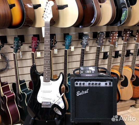 Электрогитара с комбиком (комплект)