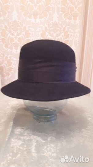 Шляпа фетровая женская черная