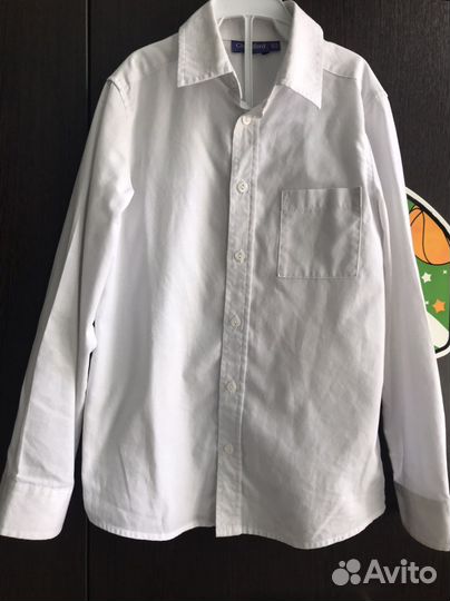 Рубашка белая для мальчика 122 см