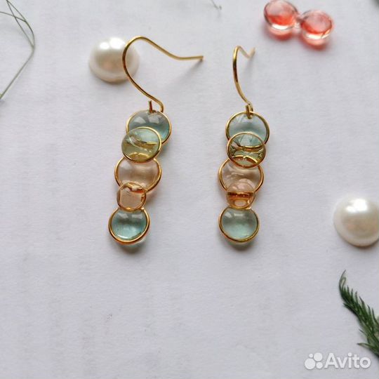 Серьги из ювелирной смолы