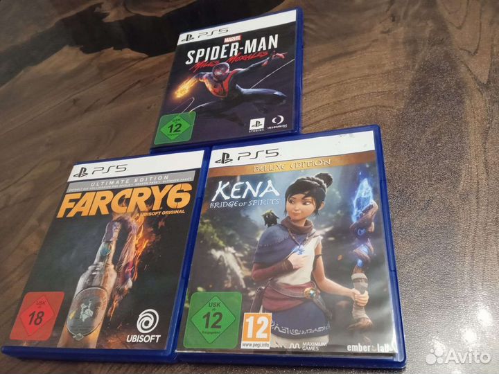 Kena + far cry 6 + человек паук Майлз Моралес ps5