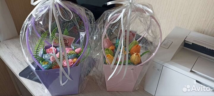 Сумочки с цветами из мыла