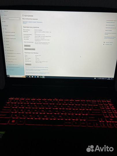 Ноутбук msi gf76 katana