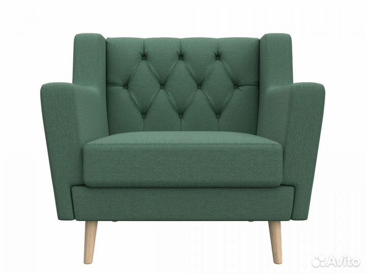 Кресло Брайтон Люкс, рогожка, амур зеленый. Москва