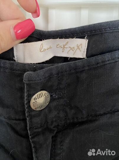 Шорты бриджы черные джинсовые