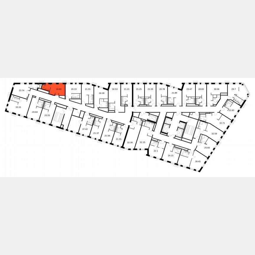 Апартаменты-студия, 19,9 м², 12/15 эт.