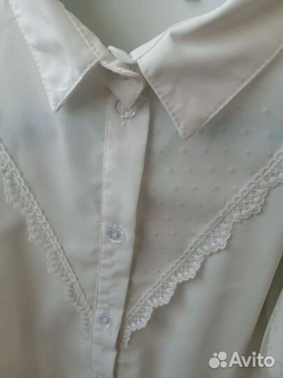Блузка белая школьная бу
