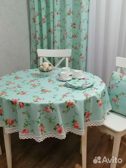 Скатерть бирюзовая