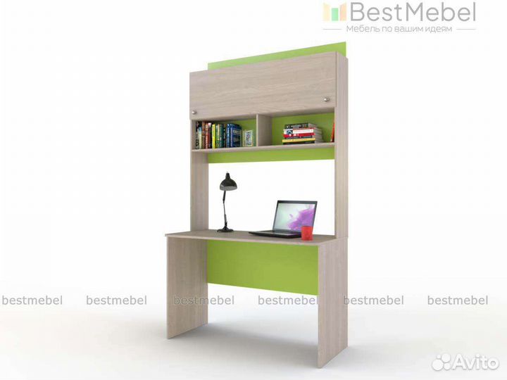 Кровать, стол, полка