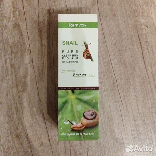 Новая очищающая пенка муцином улитки 180 мл Корея