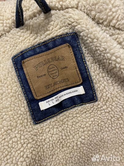 Джинсовая куртка pull bear утепленная