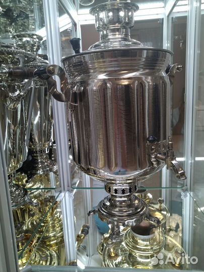 Самовар тульский на дровах 9л. Новый.Оригинал