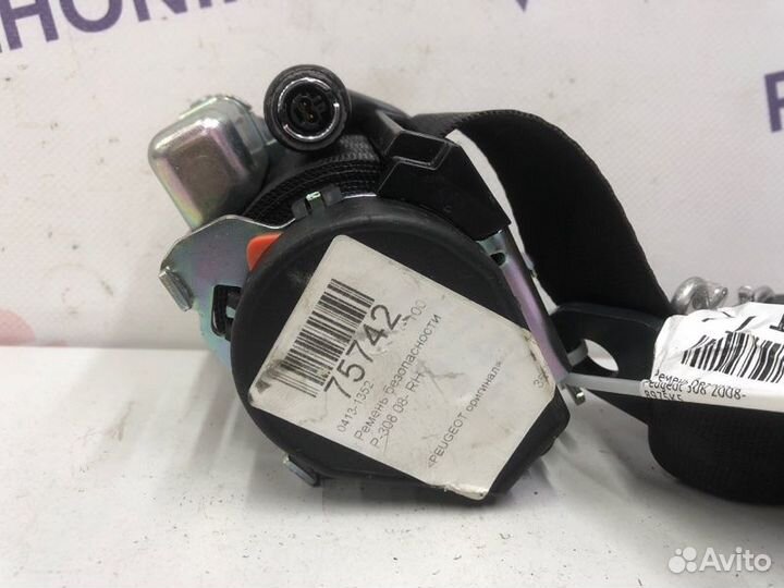 Ремень безопасности передний правый Peugeot 308