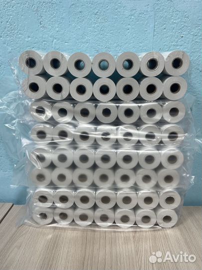 Чековая лента 57 мм - 15 м белая из термобумаги