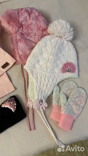 Дождевик и шапки девочке от 122 р и до 8 лет