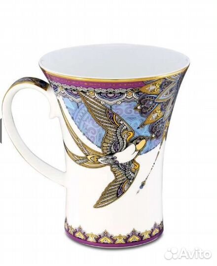 Чашка с блюдцем фарфор премиум новая