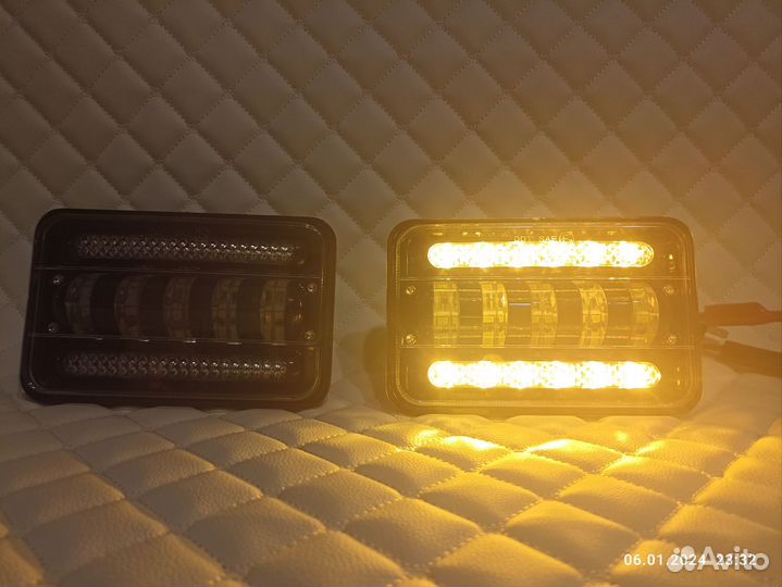 Птф фары универсальные 50w с дхо+поворотник