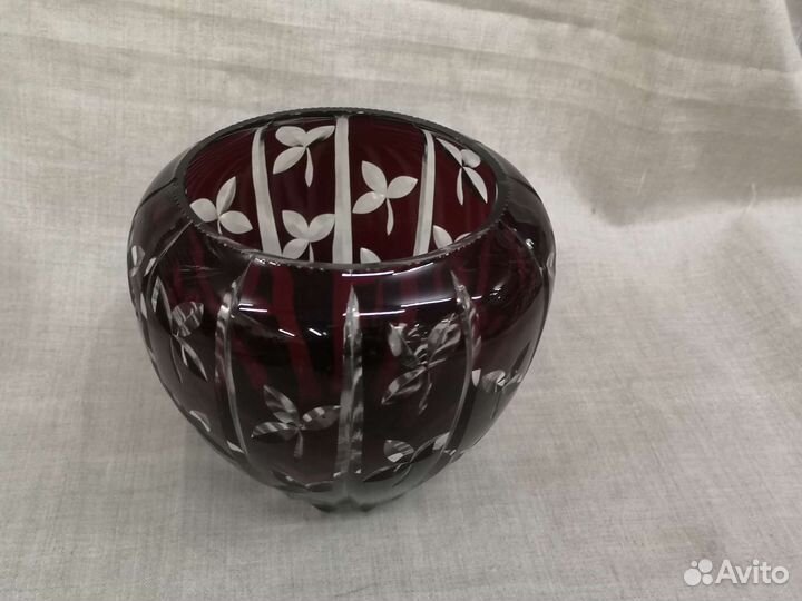 Ваза цветное стекло СССР