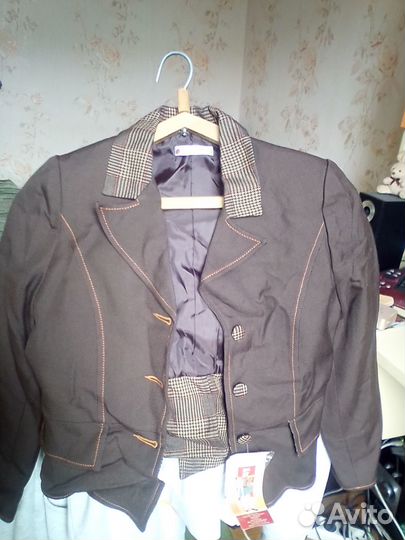 Пиджак школьный для девочки 146 76-66