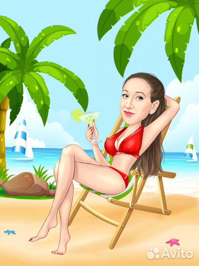 Портрет по фото. Печать на холсте