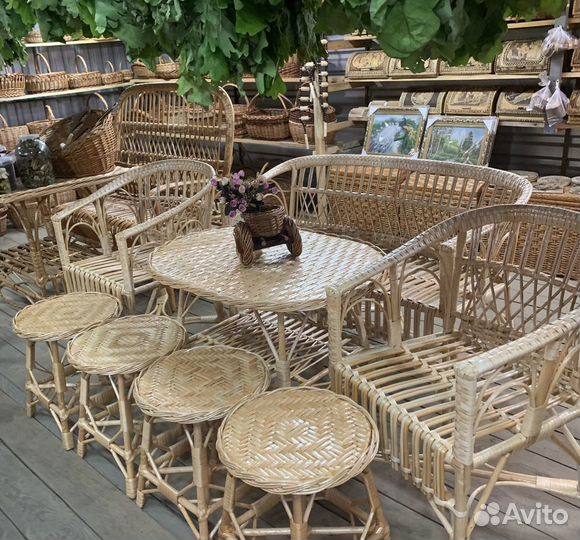 Диван,Классика, плетённый из ивовой лозы. Ручная р