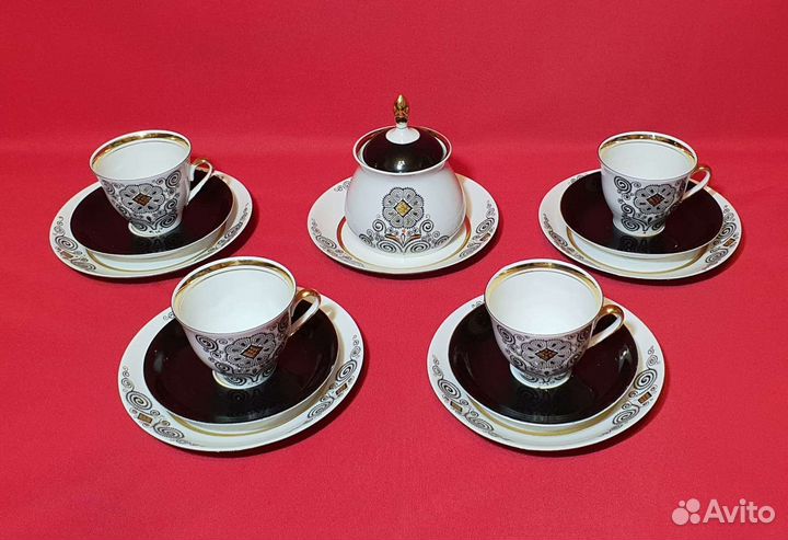 Кофейные трио. Рига. Костяной фарфор