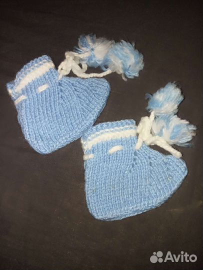 Пинетки и носочки теплые пакетом #17