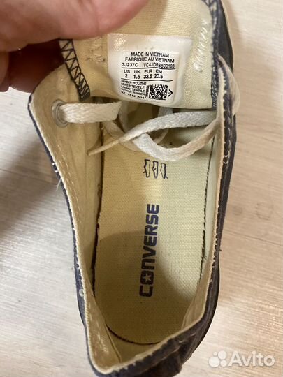 Кеды converse оригинал, р.33,5