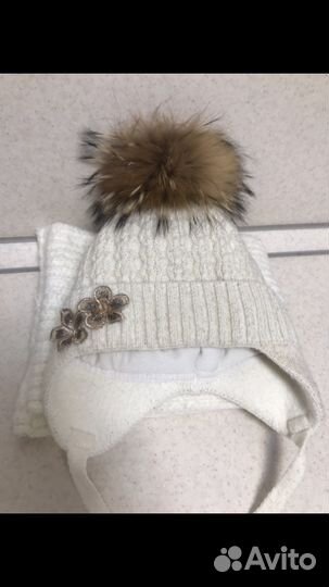 Шапка и снуд для девочки 50 52