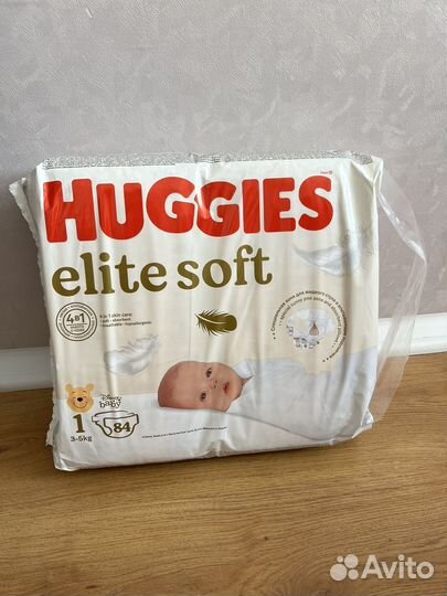 Подгузники huggies elite soft 1 84 штуки