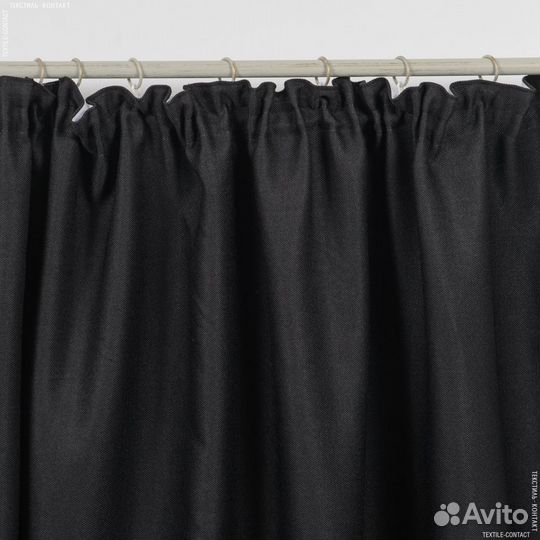 Шторы из рогожки фактурные (цвет черный)