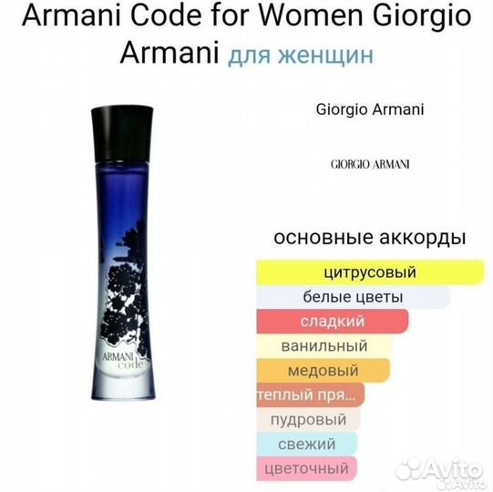 Духи Giorgio Armani Armani Code