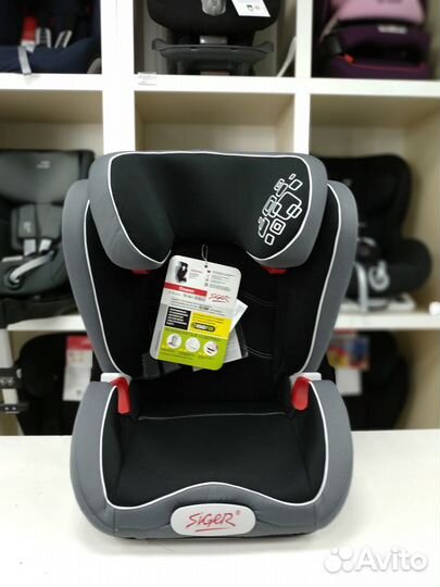 Автокресло 15-36кг изофикс Siger Олимп FIX черный