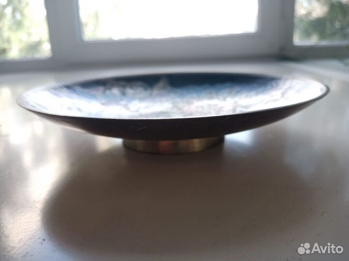 Ваза фруктовница Блюдо из латуни клуазоне