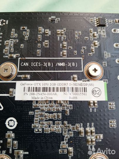 Видеокарта gtx 1050 2gb