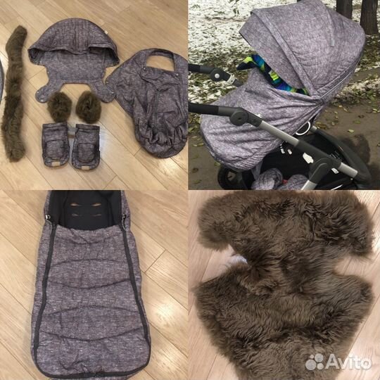 Аксы зимники Stokke Trailz и Crusi шкура футмуф