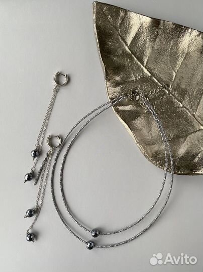 Чокер из гематита