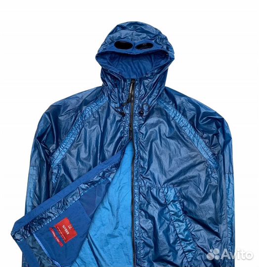 CP Company Blue Nyber Goggle Jacket