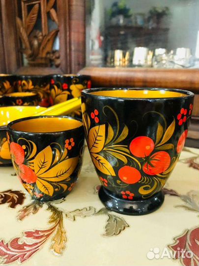 Набор посуды хохлома