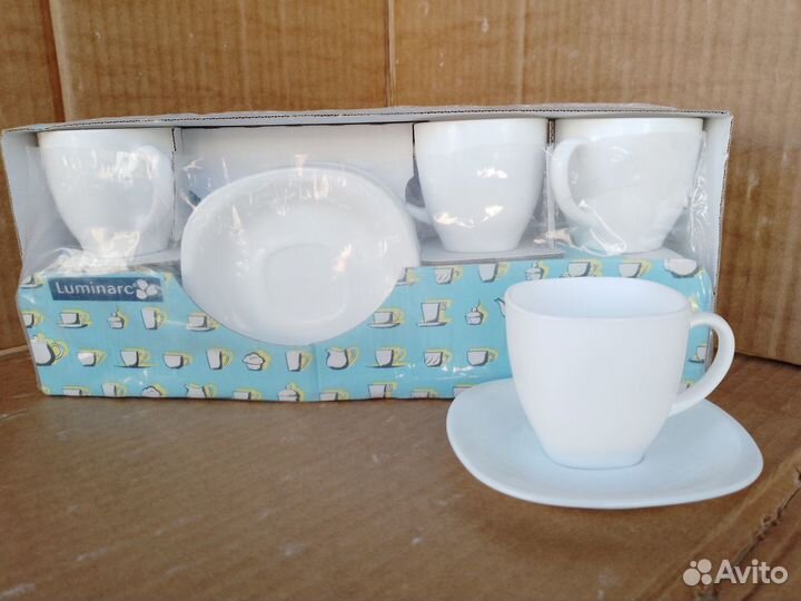 Чайный набор Luminarc Carine White 6 пер 220 мл