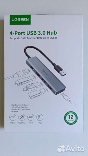 USB-разветвитель (хаб, концентратор) Ugreen CM219